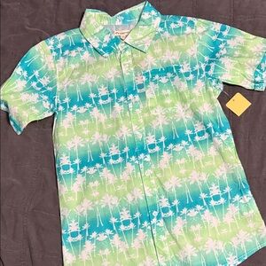 Appaman Green and Blue Palm Tree Shirt